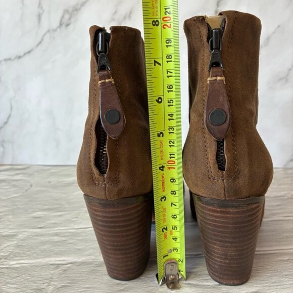 Rag & Bone Women’s Newbury Heeled Ankle Boots Distressed Brown Suede Size 37 - Picture 7 of 16